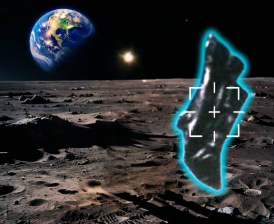 The Black Knight Satellite, image produced by author.