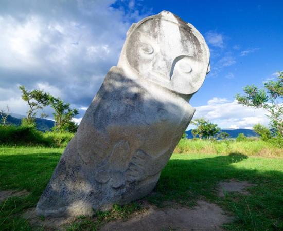 A Bada Valley megalith, Indonesia.