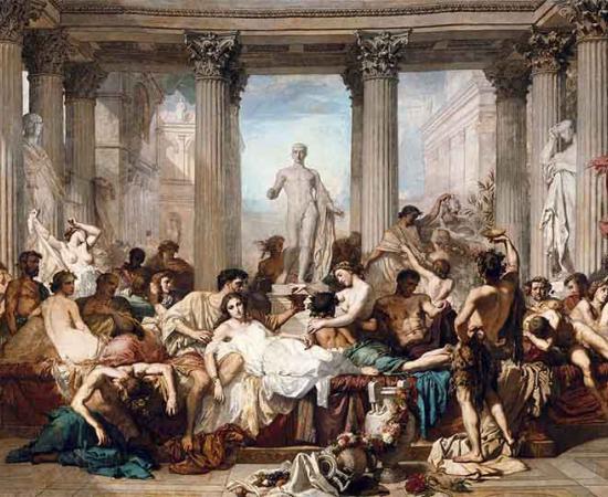 The decadence of Rome, as depicted in Thomas Couture's famous painting, is still celebrated today in film and literature. And no event was reported as more scandalous than the Banquet of Chestnuts in 1501, held the night before Halloween. 