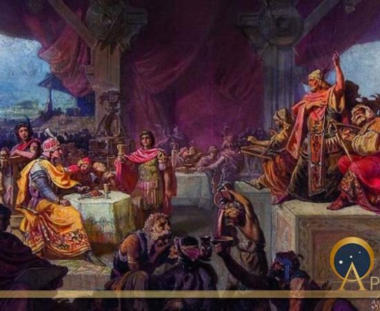 The Feast of Attila by Ede Heinrich (1863) (Public Domain)