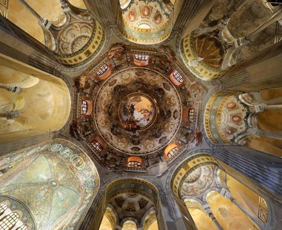 Cupula of the basilica San Vitale in Ravenna, Italy.