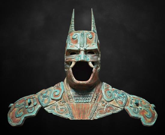 Camazotz Maya style Batman suit created by Mexican designer Kimbal