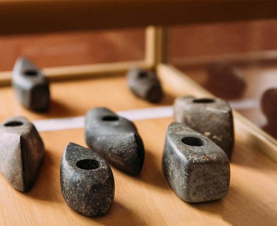Little is known about the Neolithic Age Battle Axe culture, but archaeologists and scholars continue to apply new technologies to piece together a more complete picture. (Image, Stone Axes in Turov Local History Museum).        Source: Grigory Bruev
