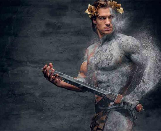 Image shows statue of a Greek warrior. The Battle of Himera was pivotal in the ancient world.	