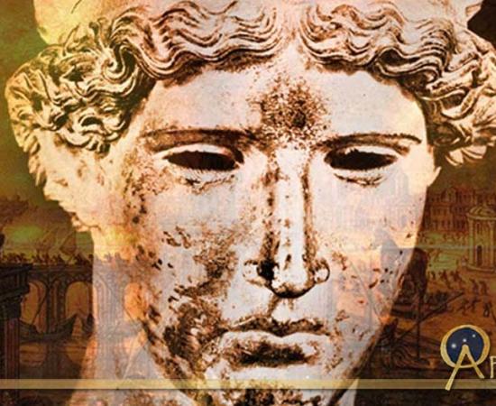 Sculpture of Athena, 1915 and painting ‘Fire of Troy’ 