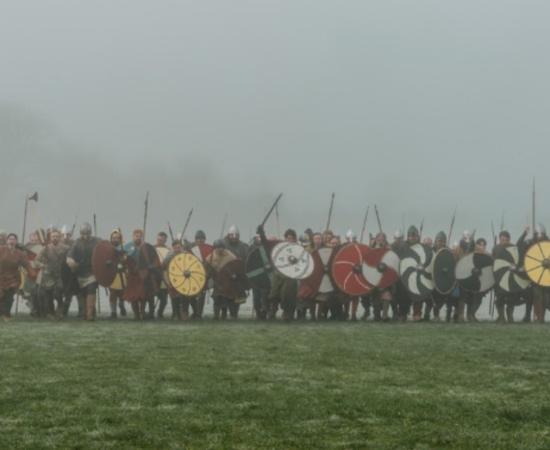 Viking charge, representative of the Battle of Ashdown.