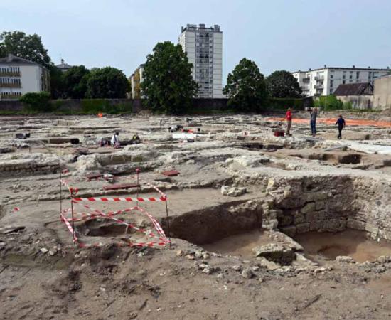 General view of the excavation of Beaumont Abbey in Indre-et-Loire.            Source: © Mathilde Noël/Inrap