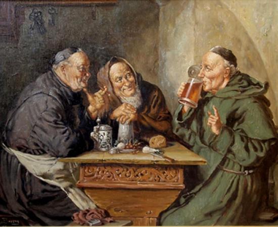 Piwo pijacy mnisi (Beer Drinking Monks), Olaf Simony Jensen 