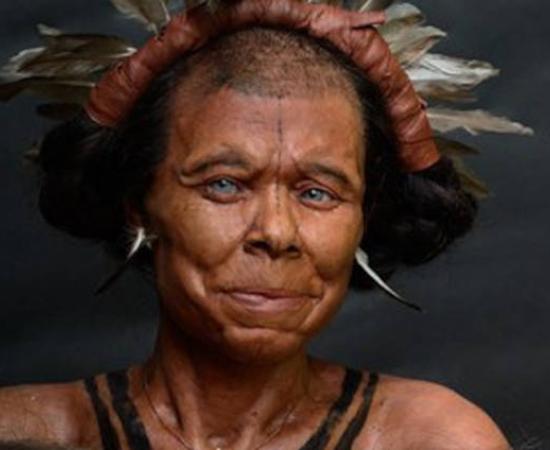 Reconstruction of the Belgian woman who lived in the Meuse Valley around 10,500 years ago