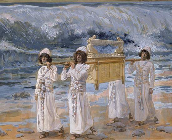 The Ark Passes Over the Jordan, James Jacques Joseph Tissot (1836 - 1902) 