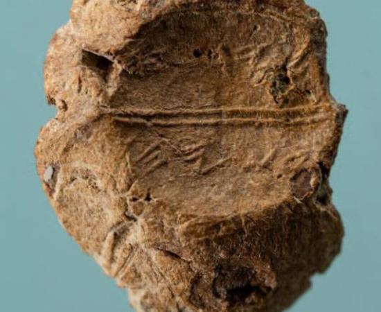 The clay seal impression bearing the name "Yeda'yah (son of) Asayahu" 