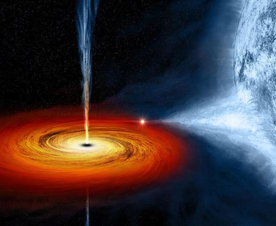 NASA artist’s depiction of the Black hole Cygnus X-1.