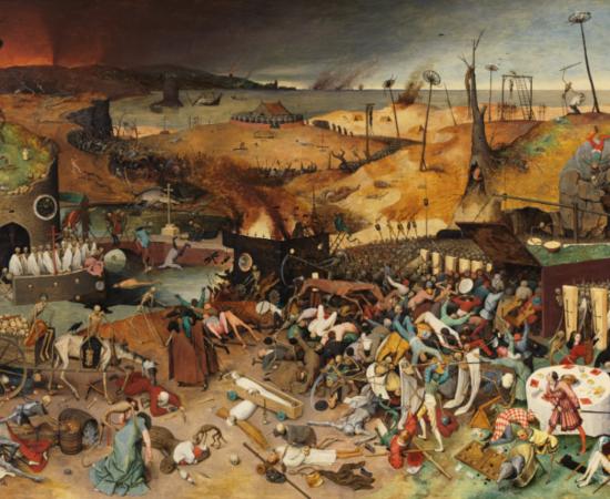 The Triumph of Death (c. 1562) by Pieter Bruegel the Elder, representative of the Black Death plague in Europe