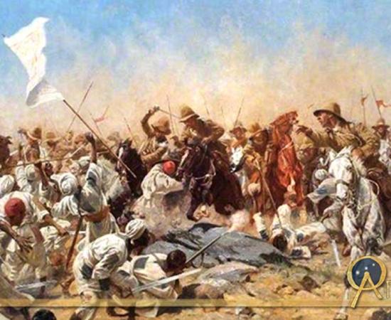 Charge of the 21th lancers at Ondurman. William Barnes Wollen (1857-1936) 