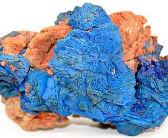 Azurite mineral specimen showing characteristic deep blue crystalline formations.