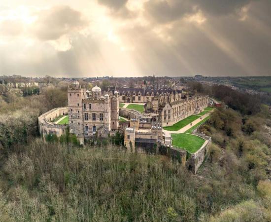 Bolsover Castle and its grand view over Bolsover town and the surrounding landscape. Source: Matthew / Adobe Stock