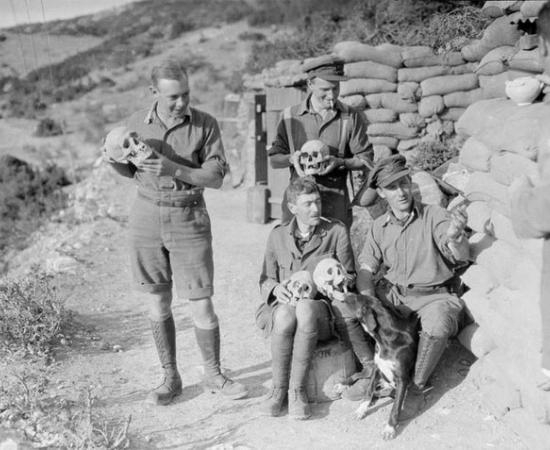 British soldiers at Amphipolis Tomb