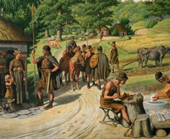 Illustration of the later Bronze Age by Rasmus Christiansen.               Source: Dandebak