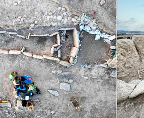 Archaeologists at work excavating the Bronze Age dolmens at La Lentejuela Teba necropolis in southern Spain. Source: Universidad de Cádiz