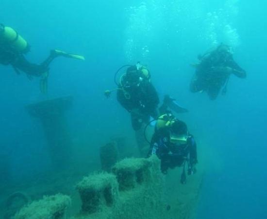 Divers and marine archaeologists used high-resolution sonar systems to survey the ancient sea route and associated features. 
