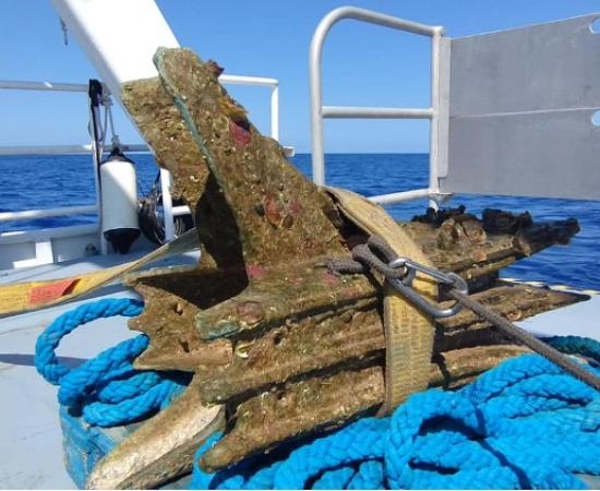 Battering ram dating to the Battle of the Aegates recovered near Sicily.
