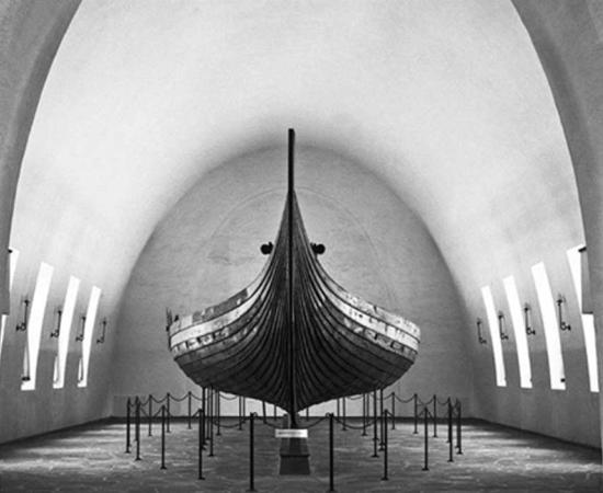  The clinker-built Gokstad ship dating back to the year 890 AD is currently on display at the Viking Ship Museum in Oslo, Norway. (Image: Museum of Cultural History, Oslo, 1938)