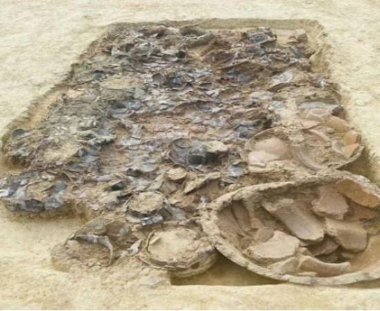 Burial items of Picene Prince, found under burial mound in Corinaldo, Italy. 		Source: University of Bologna/ Città di Corinaldo