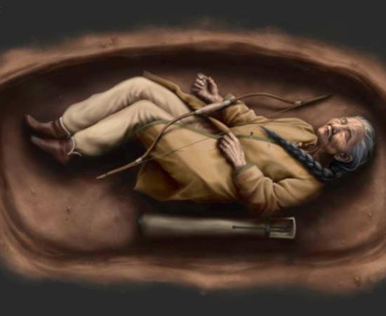 Illustration of the burial in Hungary