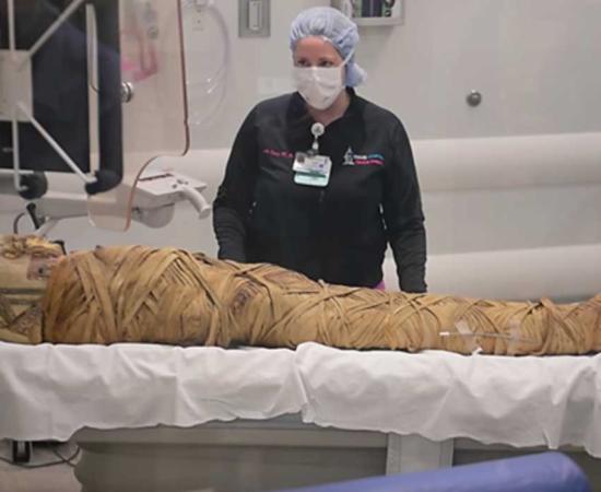 The mummy ‘Hen’ has been sent for a hospital CT scan for the second time.