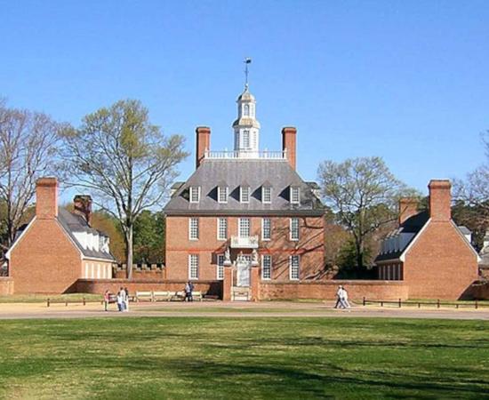 Restored Governor’s Palace at Colonial Williamsburg, Virginia.