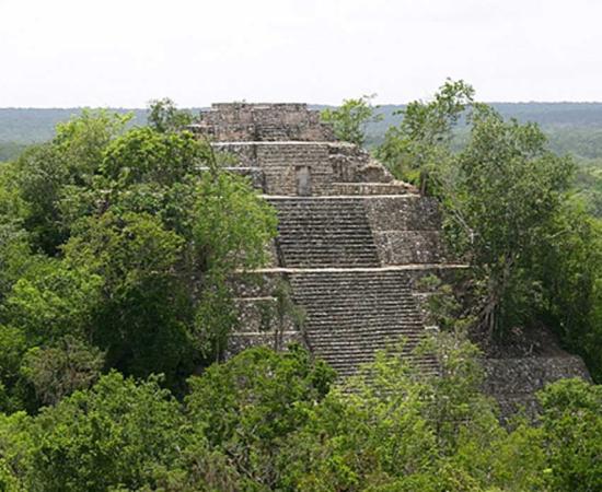 Structure I, one of the two pyramids at Calakmul.