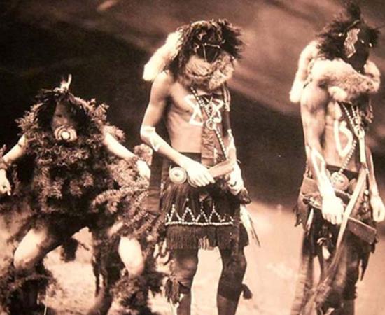 Navajo Yebichai (Yei Bi Chei) dancers. Edward S. Curtis. USA, 1900. The Welcome Collection, London