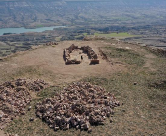 The religious building at the summit of Meryem Ana Mountain.