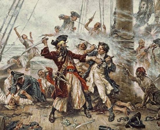 Capture of the Pirate, Blackbeard, 1718