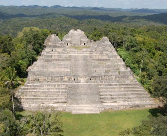 Caana, the central architectural complex at Caracol, Belize.