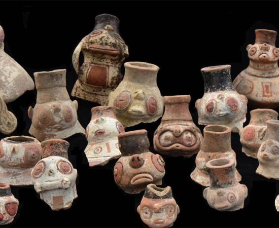 Some archaeologists pointed to dramatic shifts in Caribbean pottery styles as evidence of new migrations. But the Caribbean DNA study shows all of the styles were created by one group of people over time. These effigy vessels belong to the Saladoid pottery type, ornate and difficult to shape.            Source: Corinne Hofman and Menno Hoogland / Florida Museum of Natural History
