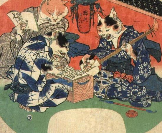 Cat Keiko (1841) by Utagawa Kuniyoshi. 