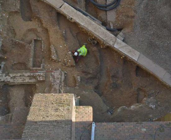 Remains of the original apse built in 1077 was unearthed during excavation work at St Albans Cathedral.