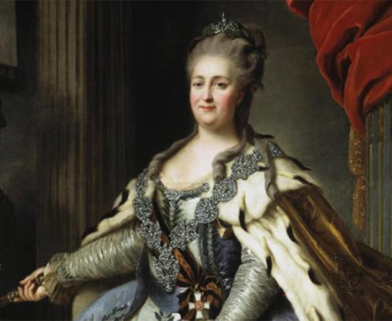 Portrait of Catherine the Great of Russia (1729-1796) (cropped) by Fydor Rokotov      Source: Public Domain