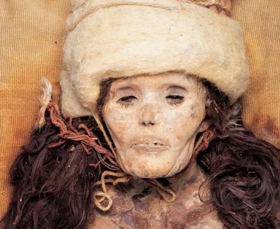 Tarim Basin mummy, China. Credit: Wenying Li, Xinjiang Institute of Cultural Relics and Archaeology