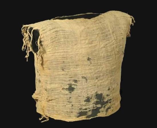 Childs gown found in the Cave of Letters, Israel. Source: Israel Antiquities Authority