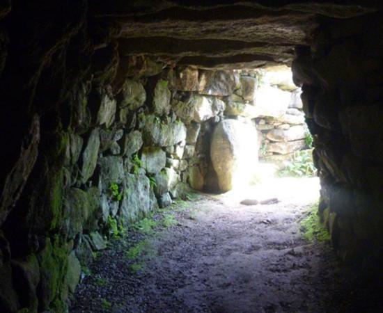 Enlarged entrance to Carn Euny fogou.