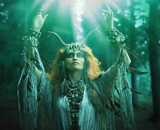 Mystical shamanic ritual. Photo By: Andrey Kiselev / Adobe Stock