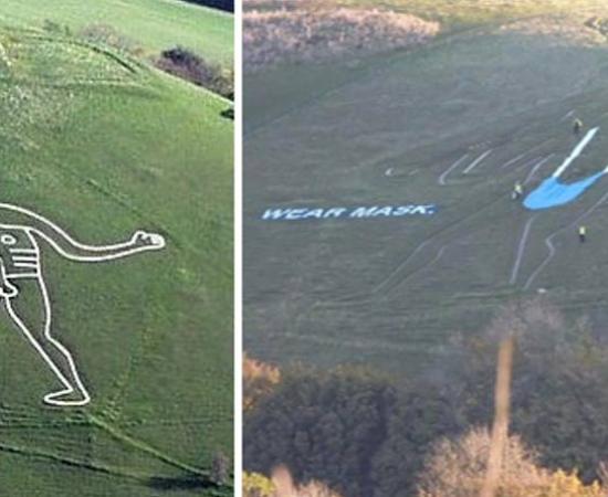 Defacing of Cerne Abbas Giant 