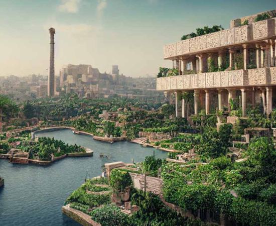 The Hanging Gardens of the Chaldean Dynasty of Mesopotamia. Source: Sarry/Adobe Stock