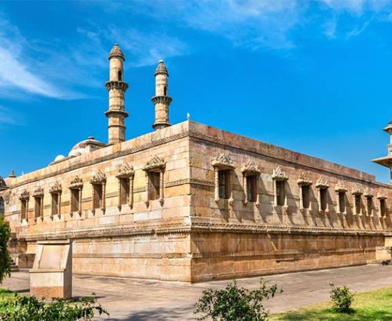 Jami Masjid, a major tourist attraction at Champaner-Pavagadh Archaeological Park - Gujarat, India              Source: Leonid Andronov / Adobe Stock