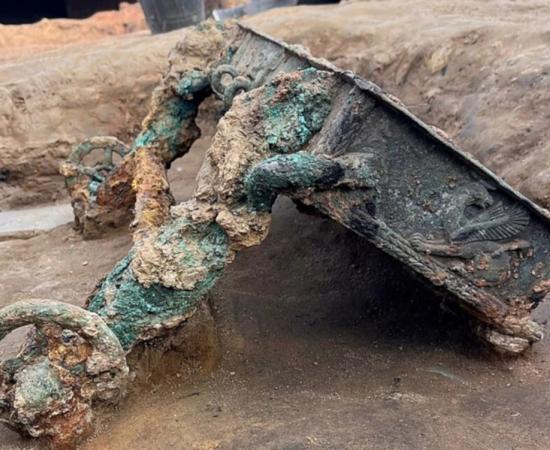 A 2,500-year-old bronze ritual chariot from Casas del Turuñuelo in Spain 