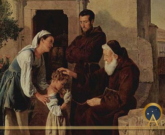 At the Monastery Gate by Ferdinand Georg Waldmüller (1846)