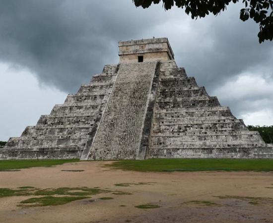 Original pyramid found underneath two outer pyramids at Chichen Itza in Yucatan