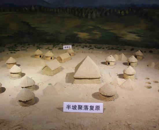 Yangshao Village Diorama, illustrating an early Neolithic settlement in Henan, China.